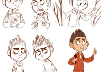 Fan Art Sketches of the protagonist Norman